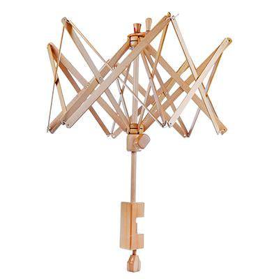 Wooden Hand Operated Knitting Umbrella Swift Yarn Winder Holder – Art & Craft Supplies on Brown Living™. SKU: 1067. Img 2.