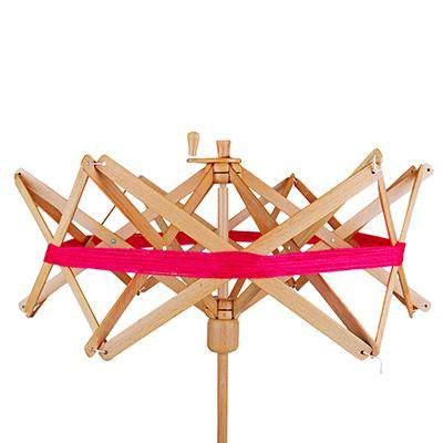 Wooden Hand Operated Knitting Umbrella Swift Yarn Winder Holder – Art & Craft Supplies on Brown Living™. SKU: 1067. Img 4.