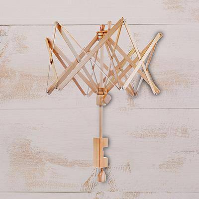 Wooden Hand Operated Knitting Umbrella Swift Yarn Winder Holder – Art & Craft Supplies on Brown Living™. SKU: 1067. Img 1.