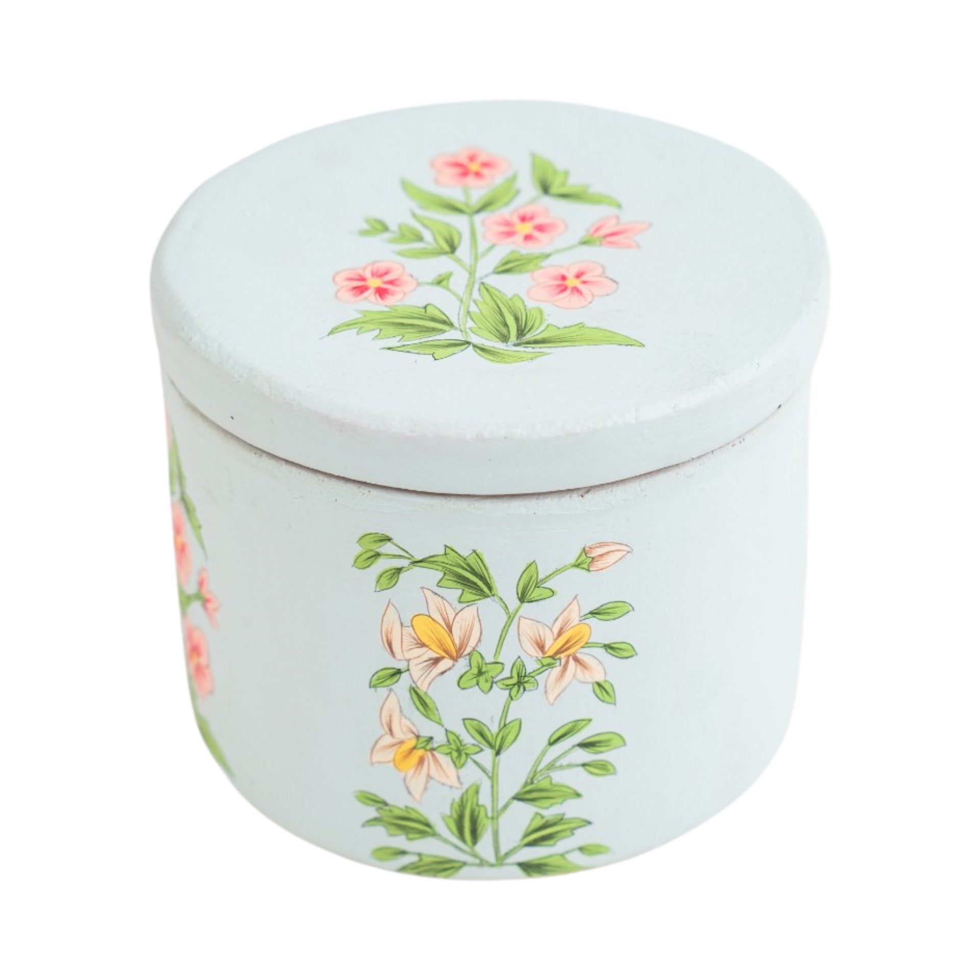 Hand Painted Terracotta Candle With Lid – Candles & Fragrances on Brown Living™. SKU: CN093J. Img 3.