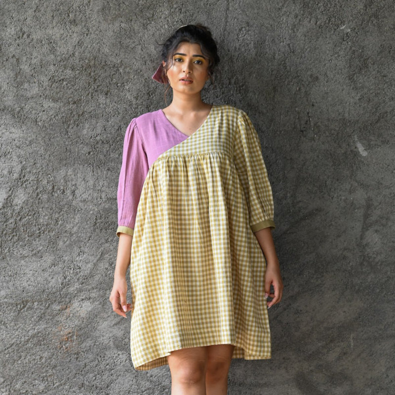 Buy Handloom Flared Dress- Violetta | Shop Verified Sustainable Products on Brown Living