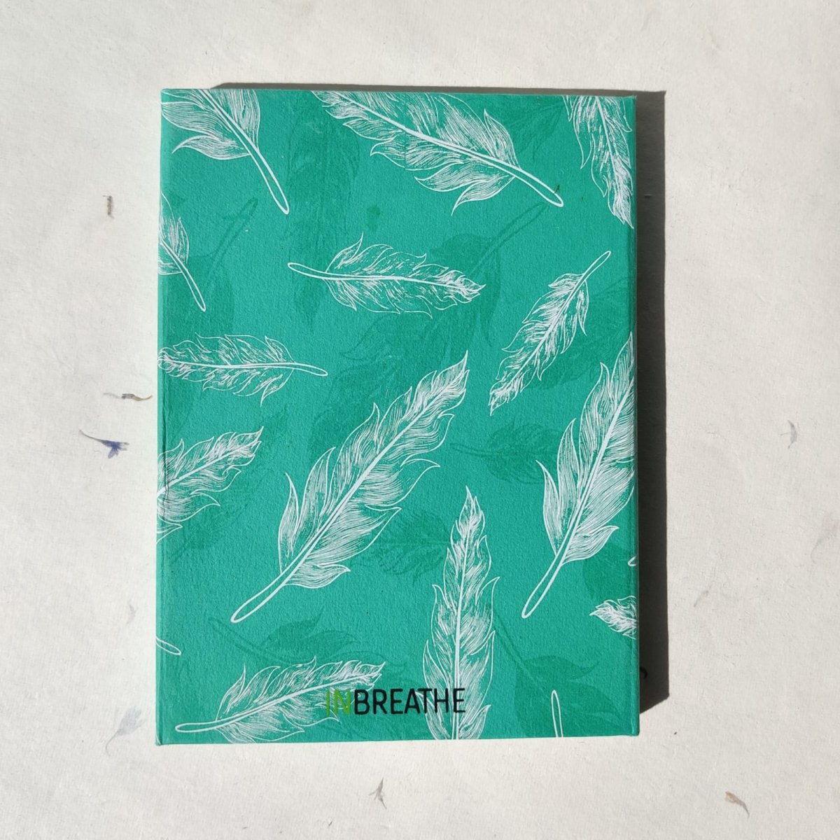 Handmade Paper Bamboo Hardcover Notebook | Feather | Verified Sustainable by Brown Living™
