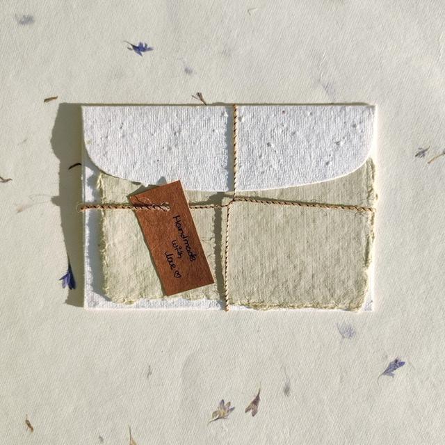 Handmade Paper Envelope and Card - Set of 5 | Verified Sustainable by Brown Living™