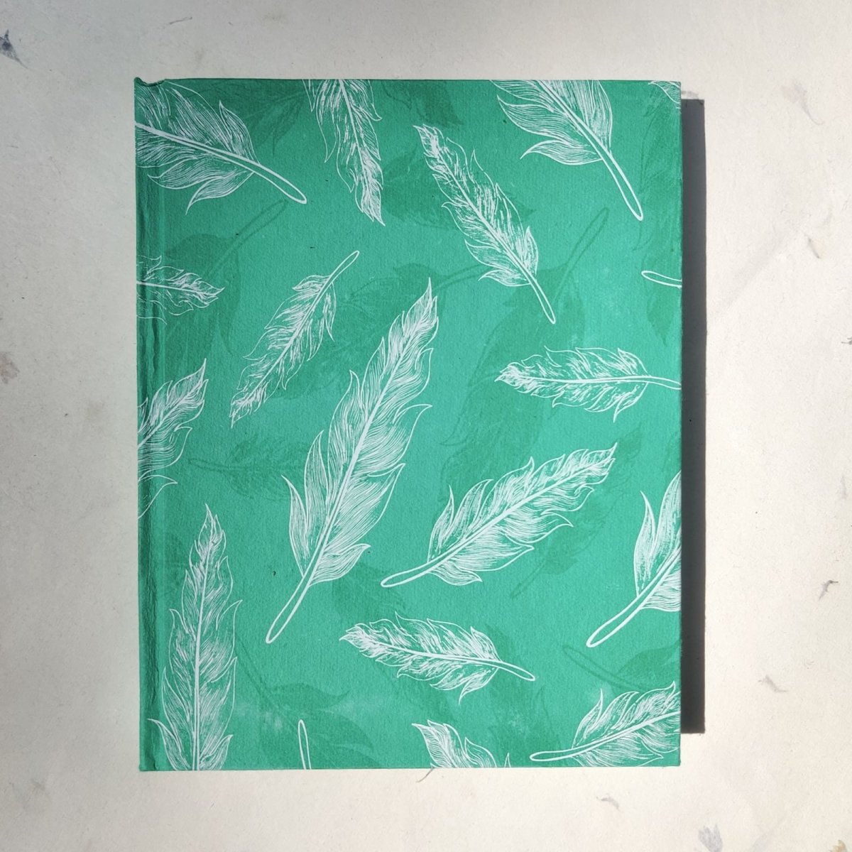 Handmade Paper Hardcover Notebook | Feathers | Verified Sustainable by Brown Living™