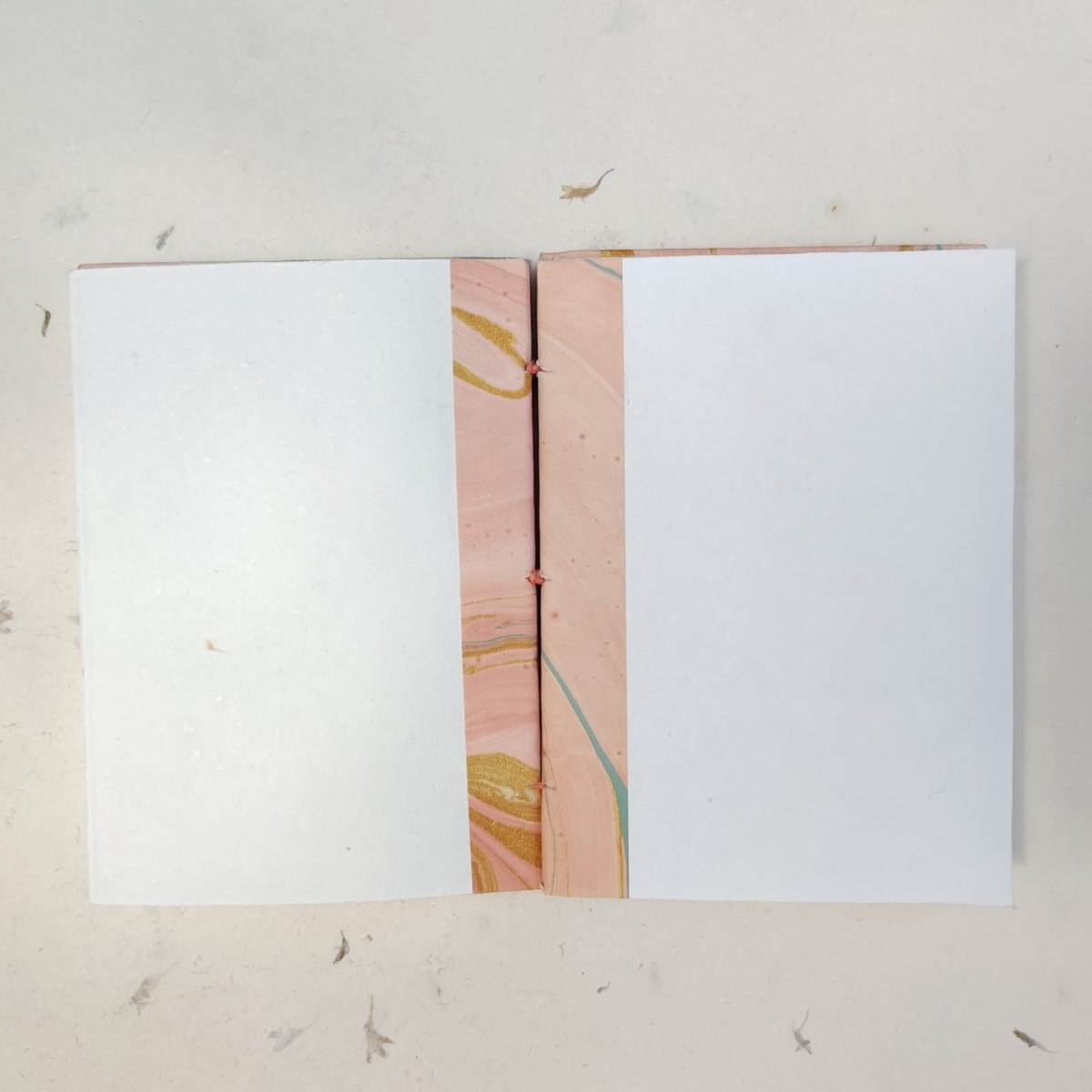 Handmade Paper Multilayer Notebook | Peach Marble | Verified Sustainable by Brown Living™