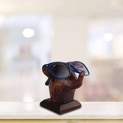 Elephant Lovers Wooden Spectacle Holder | Table Organiser – Table Decor on Brown Living™. SKU: 1049415. Img 4.