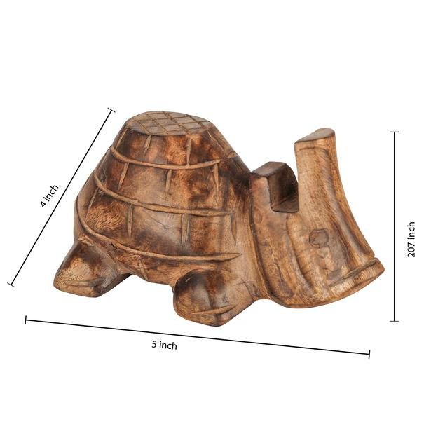 Turtle Lovers Wooden Spectacle Holder | Table Organizer Stand | Verified Sustainable by Brown Living™