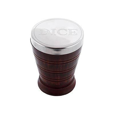 Handcrafted Set of 5 Wooden Gaming Dice with Storage Cup and Brass LID – Learning & Educational Toys on Brown Living™. SKU: 1061. Img 7.