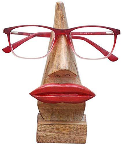 Handmade Wooden Nose Shaped Eyeglass Holder | Home Decor | Verified Sustainable by Brown Living™
