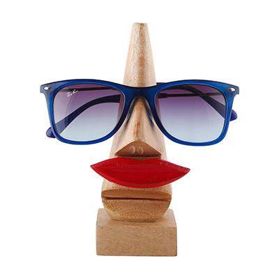 Handmade Wooden Nose Shaped Eyeglass Holder | Home Decor | Verified Sustainable by Brown Living™