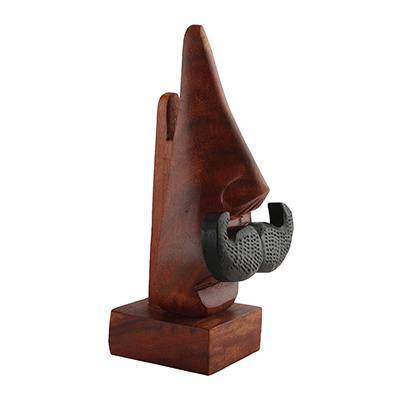 Handmade Wooden Nose Shaped Eyeglass Holder | Home Decor | Verified Sustainable by Brown Living™