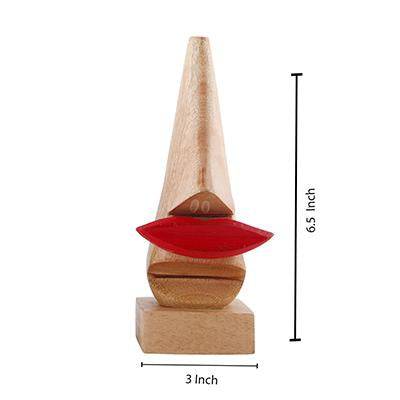 Handmade Wooden Nose Shaped Eyeglass Holder | Home Decor | Verified Sustainable by Brown Living™