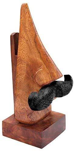 Handmade Wooden Nose Shaped Eyeglass Holder | Home Decor | Verified Sustainable by Brown Living™