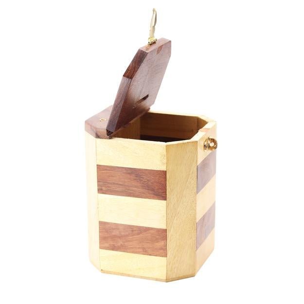 Handmade Wooden Piggy Bank for Kids and Adults with Vintage Design – Piggy Banks & Money Jars on Brown Living™. SKU: 1301. Img 3.