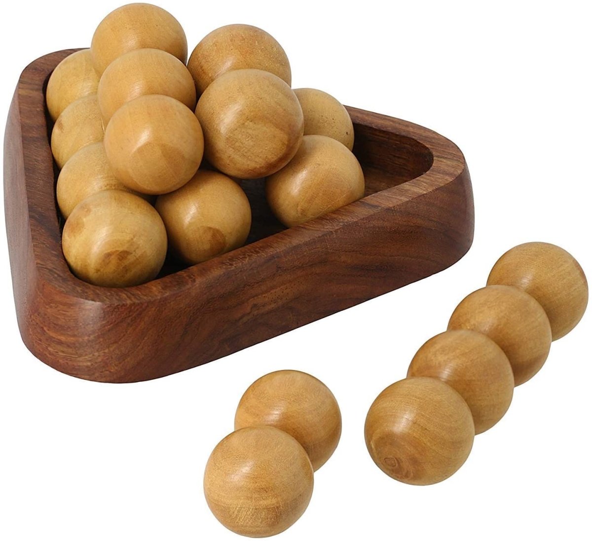 Handmade Wooden Pyramid Puzzle Game for Kids – Learning & Educational Toys on Brown Living™. SKU: 1014409. Img 3.