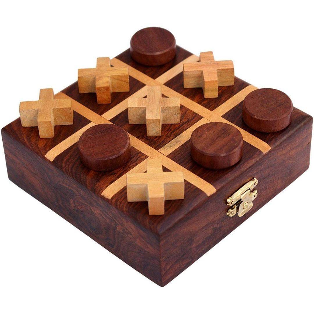 Metal & Wooden Noughts and Crosses - Pedagogical Board | Indoor Games – Learning & Educational Toys on Brown Living™. SKU: 1020404. Img 1.