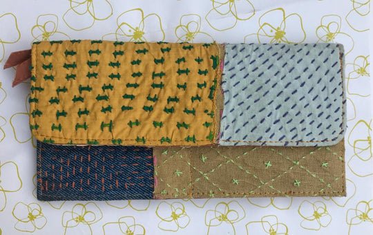 Harmony' Sashiko Wallet – Womens Accessories on Brown Living™. SKU: UMW - SASHI - W - 100. Img 1.