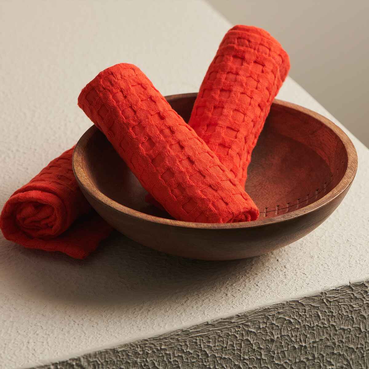 Heliconia Textured Waffle Face Towel | Verified Sustainable by Brown Living™