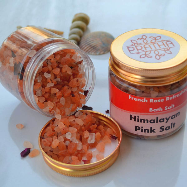 Buy Himalayan Pink Salt | French Rose Refreshing bath salt | Shop Verified Sustainable Bath Salt on Brown Living™
