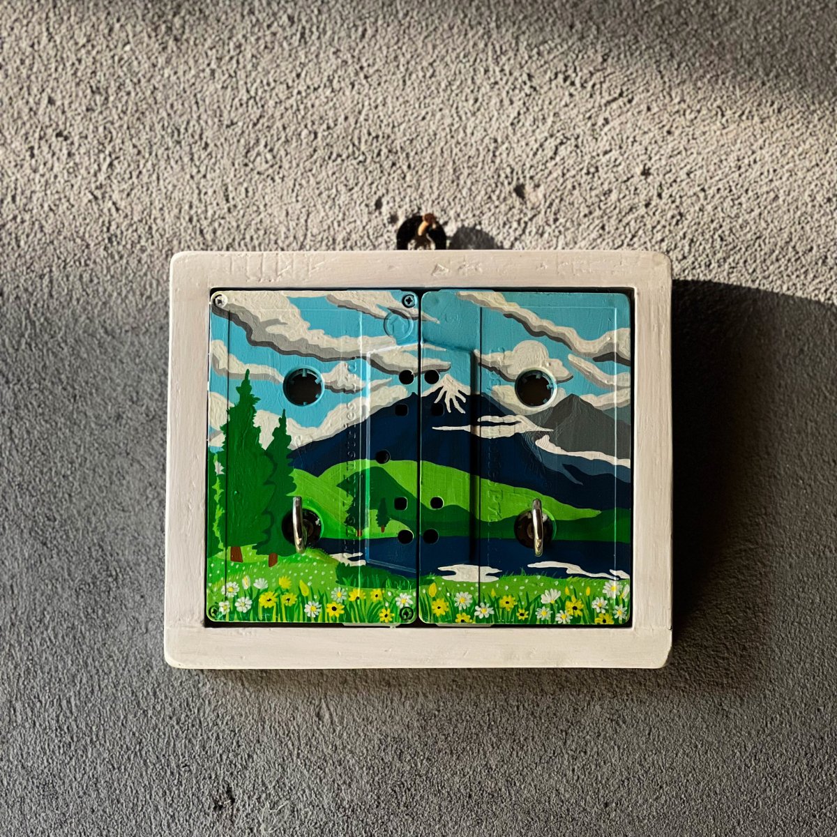 Himalayas Mini Key Keyholder | Upcycled | Audio tapes | Wanderlust | Handcrafted | Verified Sustainable by Brown Living™