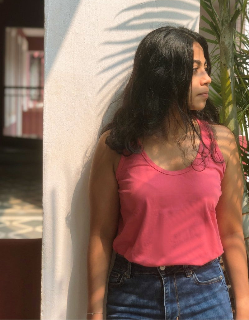 Hippy Organic Cotton Tank Top (Pink) | Verified Sustainable by Brown Living™
