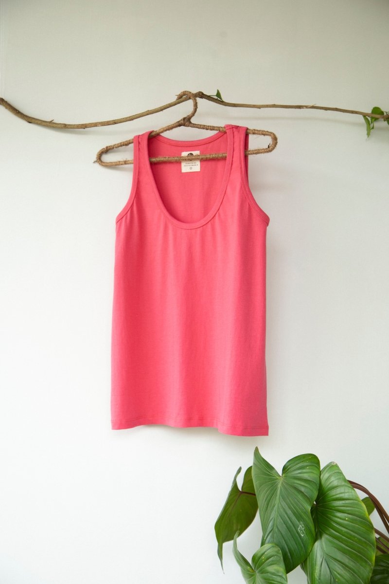 Hippy Organic Cotton Tank Top (Pink) | Verified Sustainable by Brown Living™