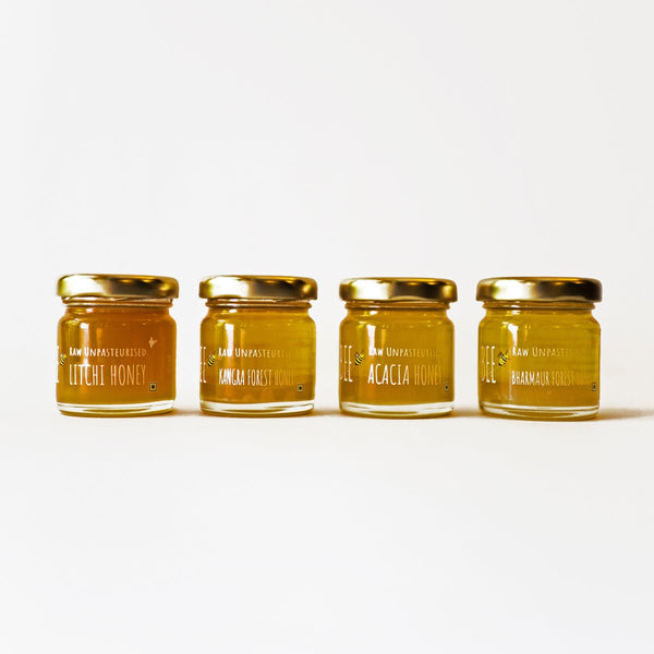 Buy Honey Sampler Pack Of Four Seasonal Varietals | Shop Verified Sustainable Gift Hampers on Brown Living™