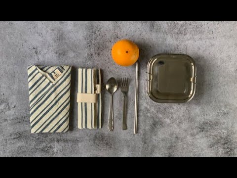 Zero Waste Bento Bag Kit ( Bento Bag+Cutlery Wrap+Beeswax Wrap+Napkin)