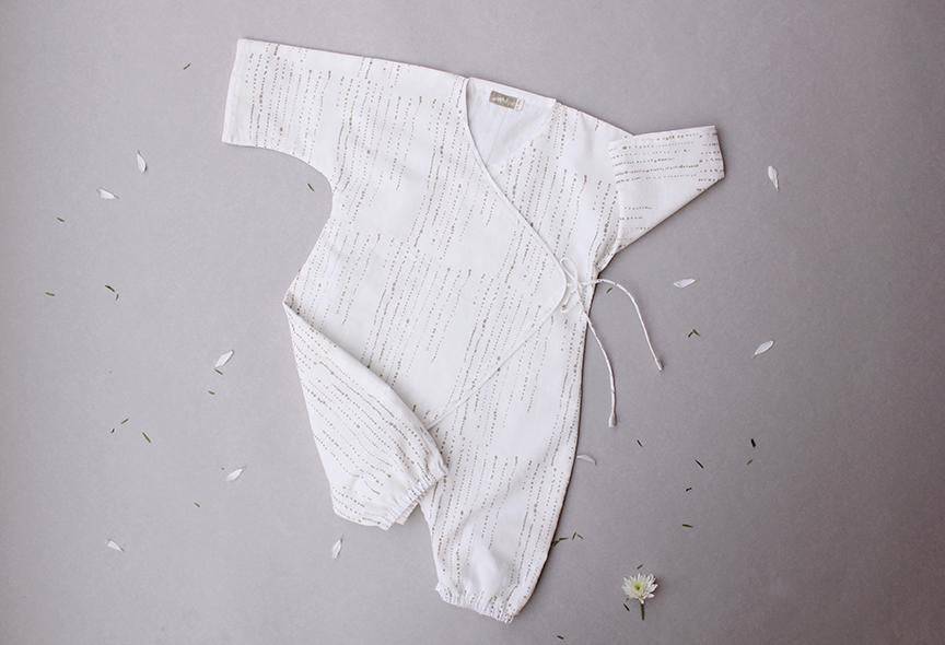 Humming Dots Newborn Romper – Kids Rompers on Brown Living™. SKU: C1R0HDBG06TB. Img 1.