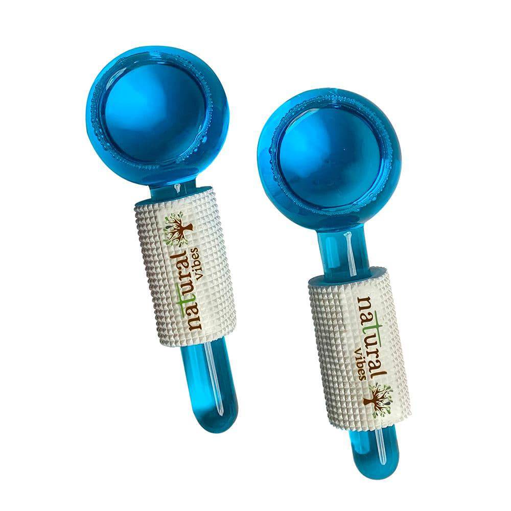 Ice Globes Facial Tool with FREE Gold Beauty Elixir Oil & Vitamin C Serum – Face Oil by Natural Vibes available on Brown Living™. . SKU: 063 - 11075 - NV_ice_globes_oil_serum. Img 6.