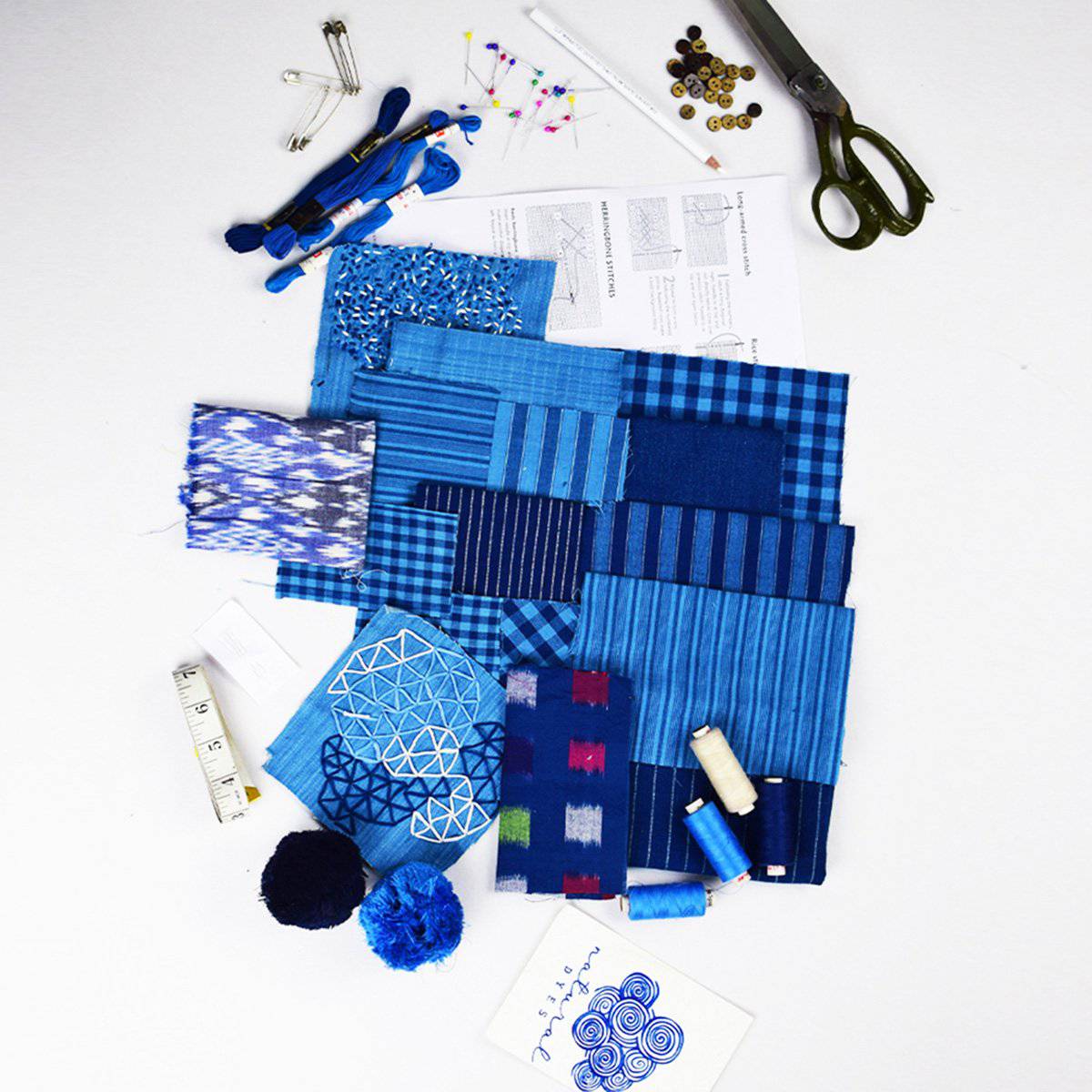 Indigo Mending Kit – Womens Accessories by Sonica Sarna available on Brown Living™. Indigo combo . SKU: 274 - 14186 - SSD - 221. Img 5.