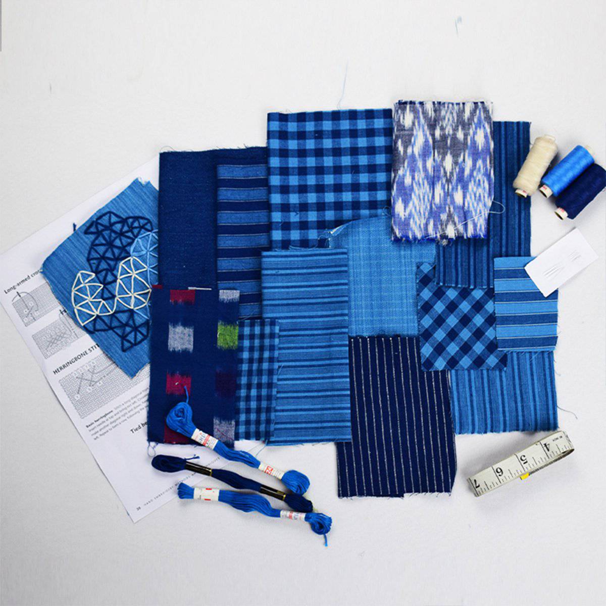 Indigo Mending Kit – Womens Accessories by Sonica Sarna available on Brown Living™. Indigo combo . SKU: 274 - 14186 - SSD - 221. Img 1.