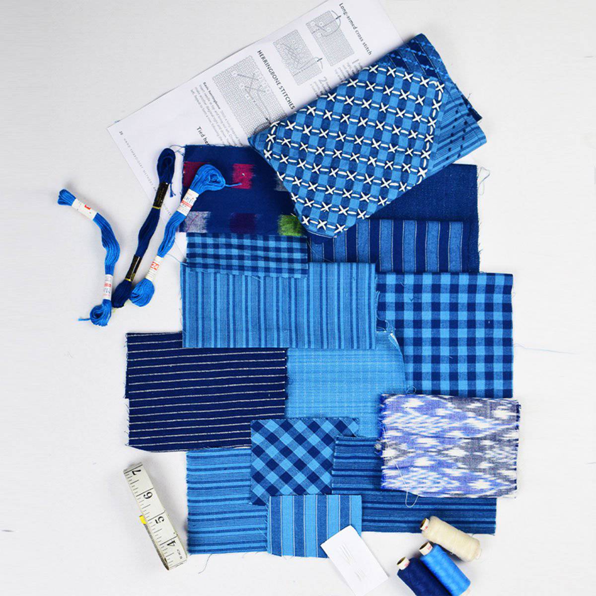 Indigo Mending Kit – Womens Accessories by Sonica Sarna available on Brown Living™. Indigo combo . SKU: 274 - 14186 - SSD - 221. Img 4.