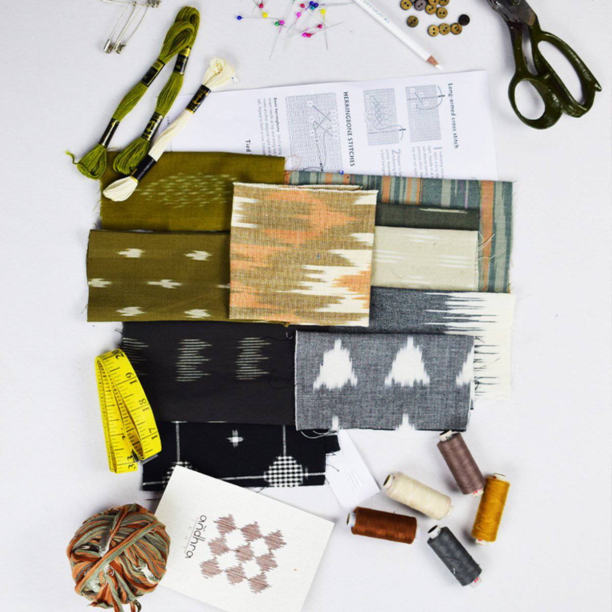 Indigo Mending Kit – Womens Accessories by Sonica Sarna available on Brown Living™. Indigo combo . SKU: 274 - 14186 - SSD - 221. Img 6.