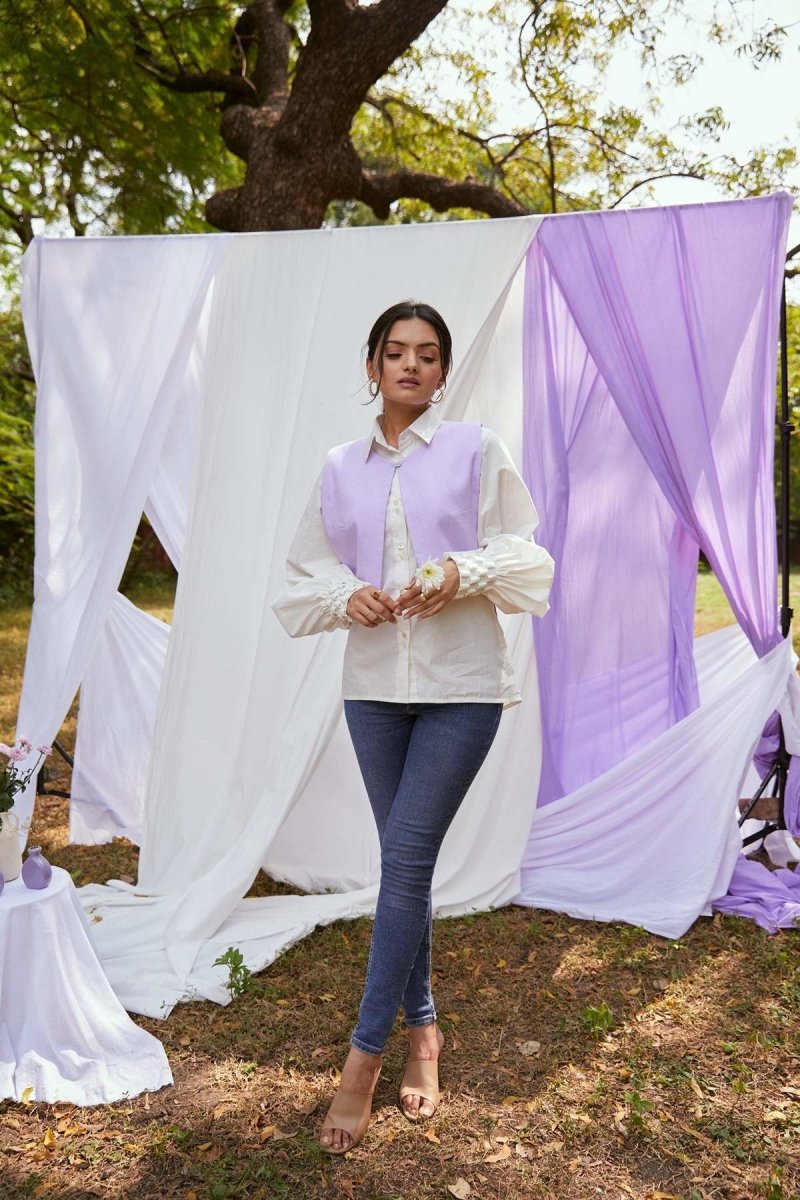 Into The Cold Shirt Set | Organic Cotton Shirt – Womens Shirt on Brown Living™. SKU: TCC - AW22 - 19_24BL6192. Img 2.
