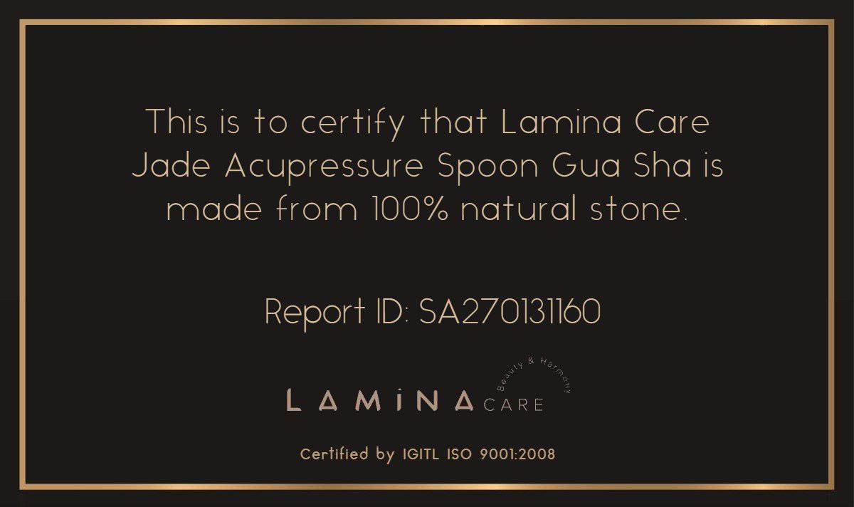 Jade Acupressure Spoon Gua Sha – Massager on Brown Living™. SKU: Lamina - 8. Img 3.