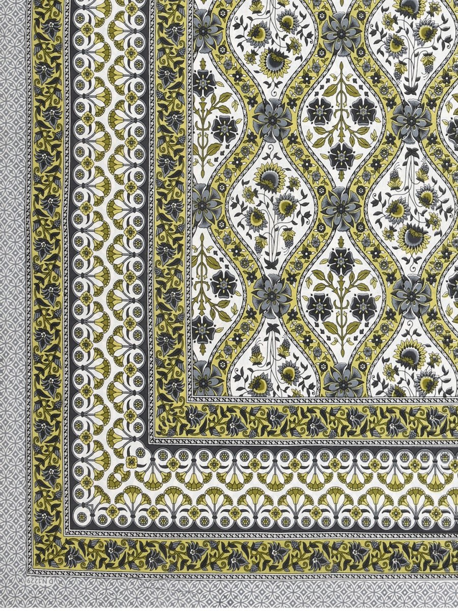 Jaipuri Hand Printed Queen Size Cotton Bedding Set - 630 | Verified Sustainable by Brown Living™