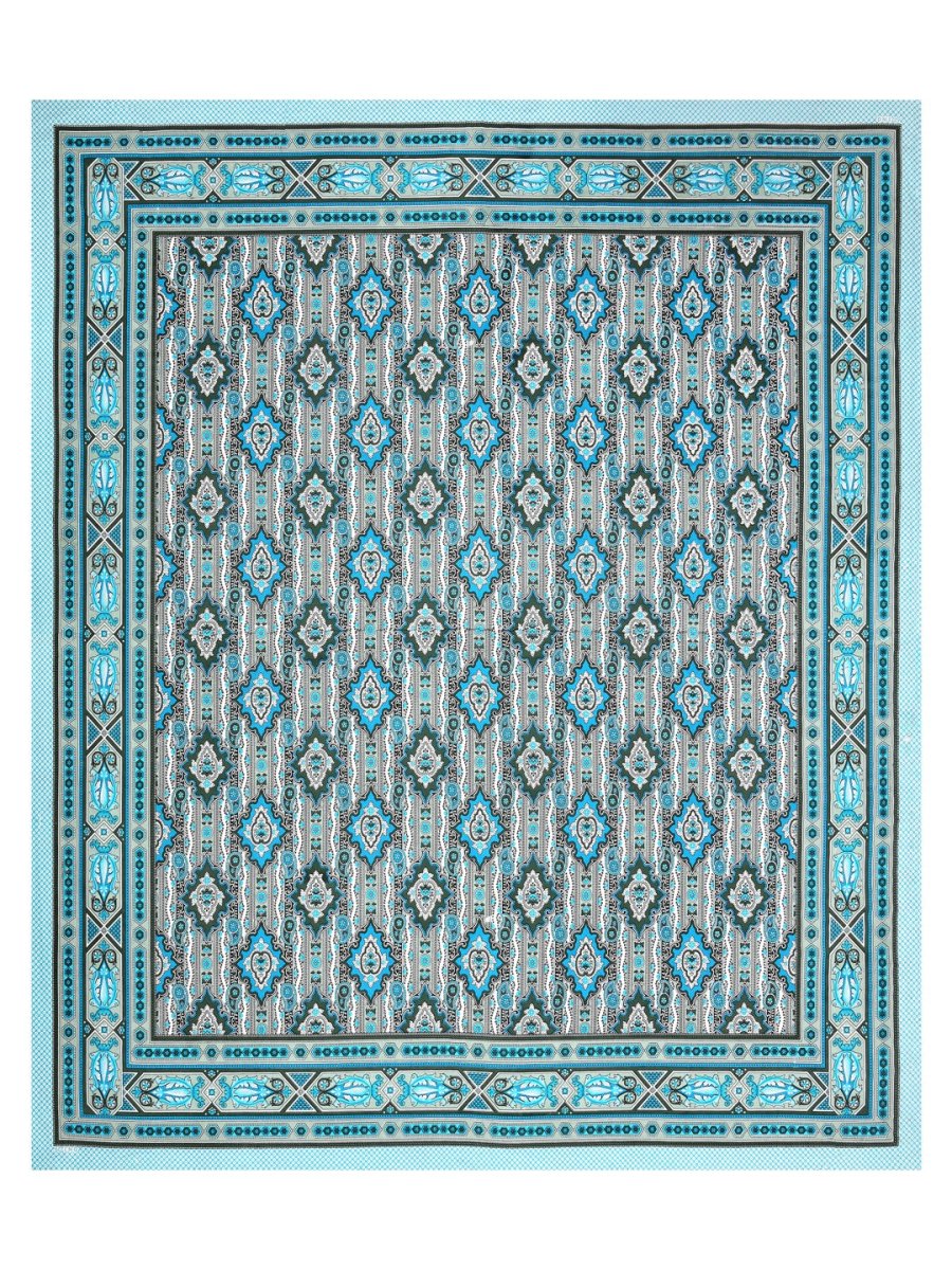 Jaipuri Hand Printed Queen Size Cotton Bedding Set - 631 | Verified Sustainable by Brown Living™