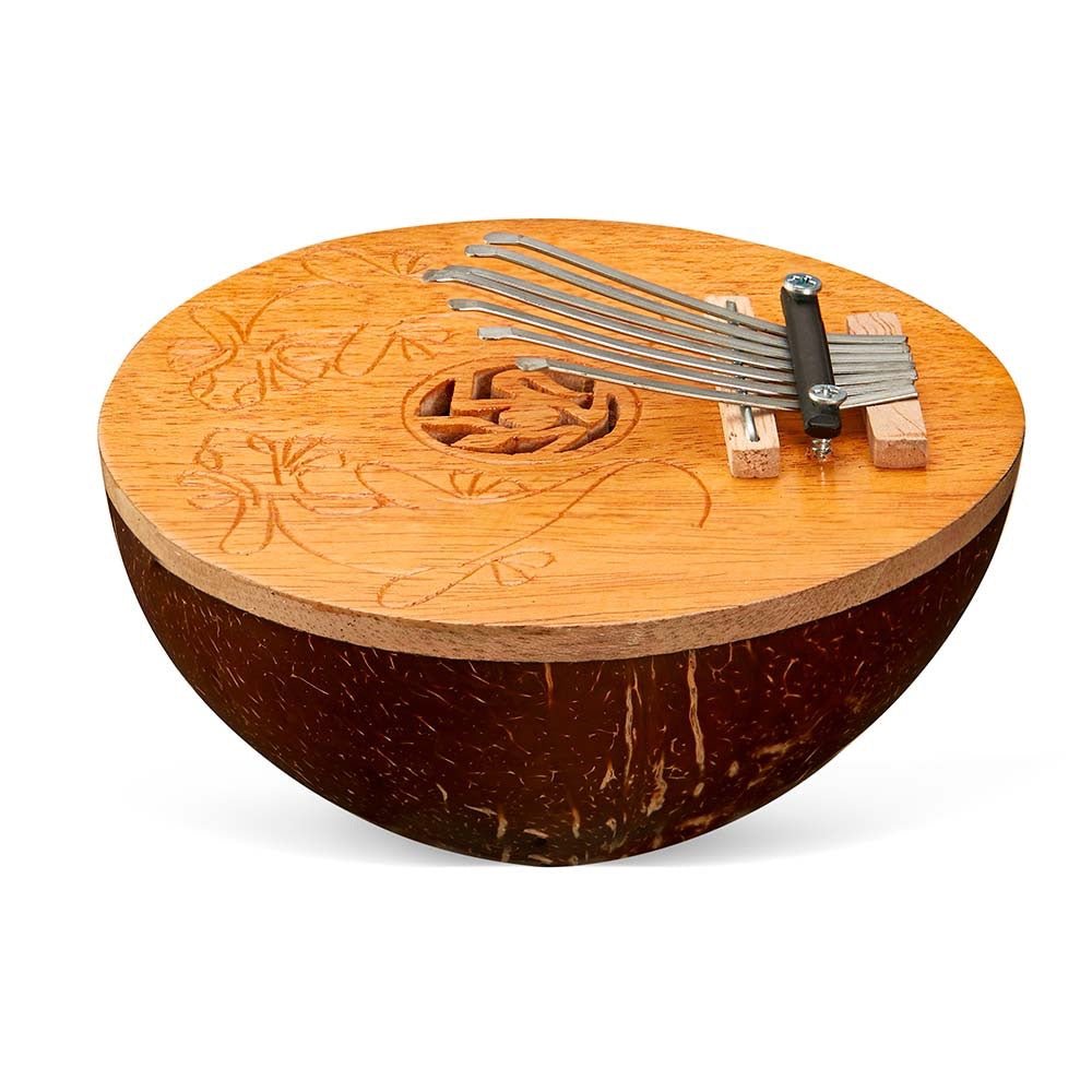 Kalimba 7 keys - Plain engraved Iguana | Verified Sustainable by Brown Living™