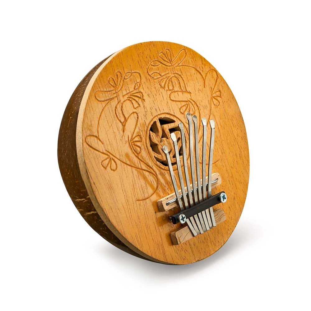 Kalimba 7 keys - Plain engraved Iguana | Verified Sustainable by Brown Living™