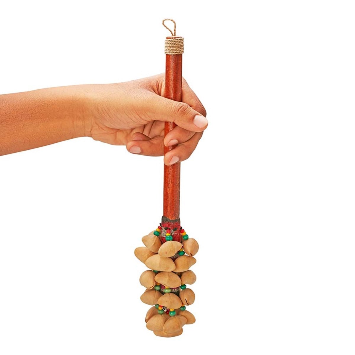 Kenari Seed Rattle with Bamboo Handle | Verified Sustainable by Brown Living™