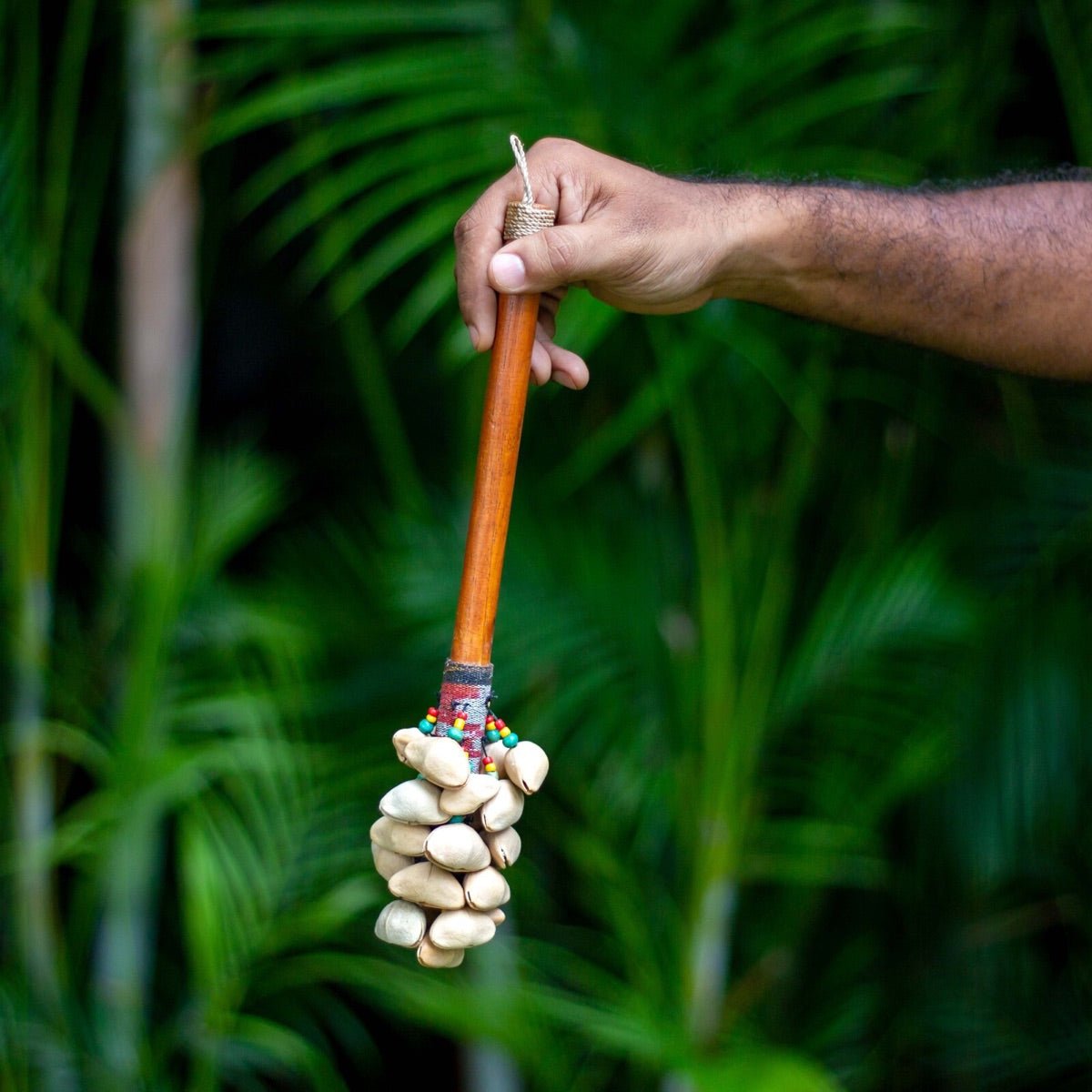 Kenari Seed Rattle with Bamboo Handle | Verified Sustainable by Brown Living™