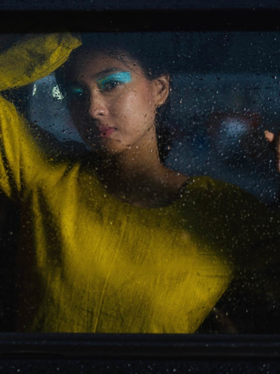 Knot Me Up | Yarn Dyed 100% Cotton | Mustard Yellow Deep Back Top with Bow – Womens Top on Brown Living™. SKU: UKU - XS. Img 5.