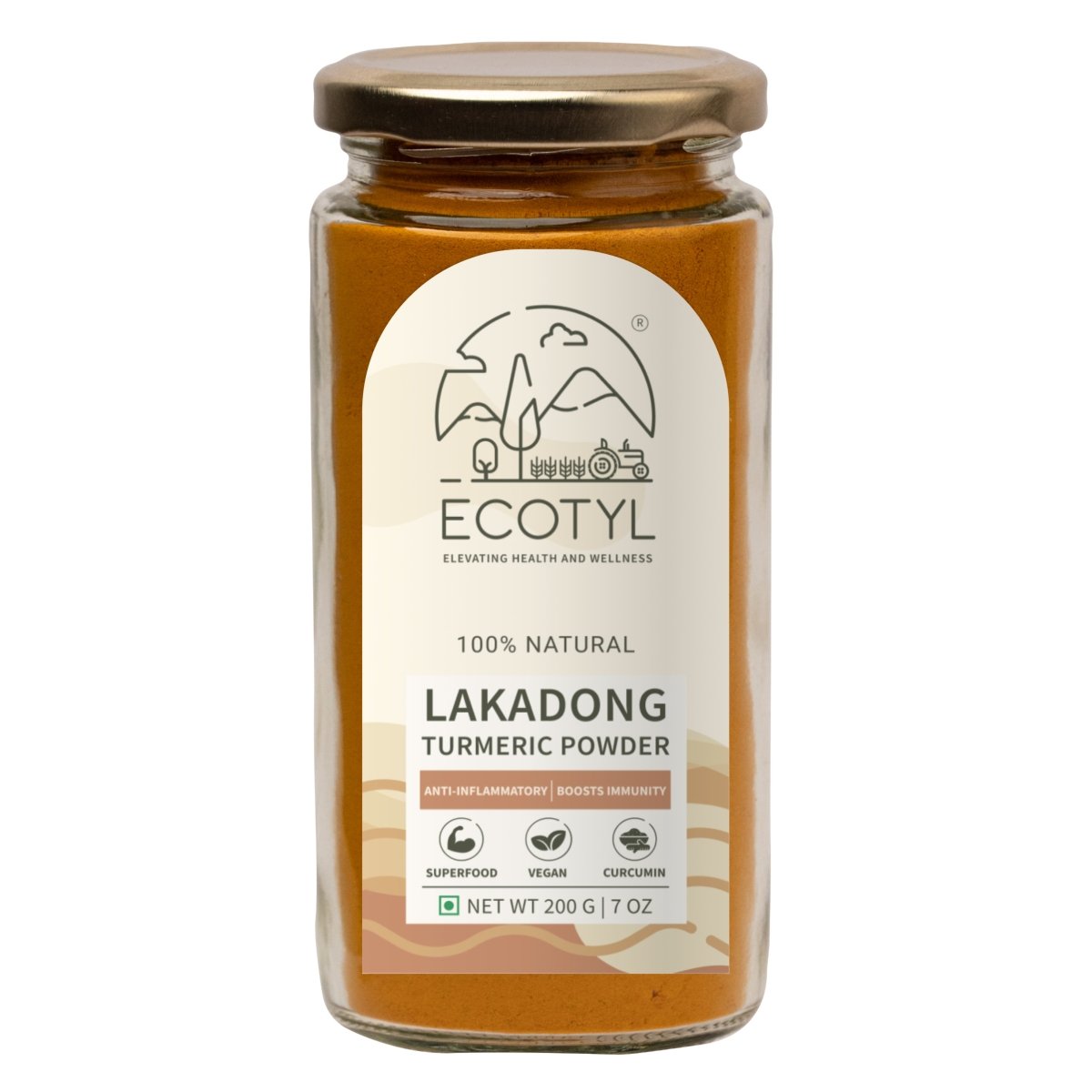 Lakadong Turmeric Powder for Strong Immunity | High Curcumin | 200g – Powder Drink Mixes on Brown Living™. SKU: ESFLT0BG200. Img 5.
