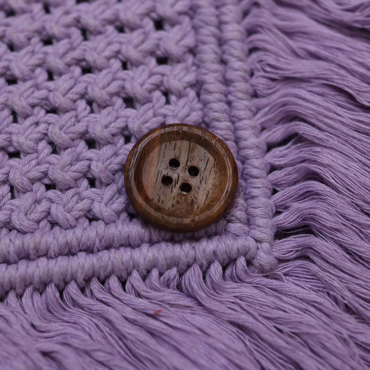 Lavender Macrame Mobile Sling Bag – Womens Handbag on Brown Living™. SKU: SAR025. Img 4.