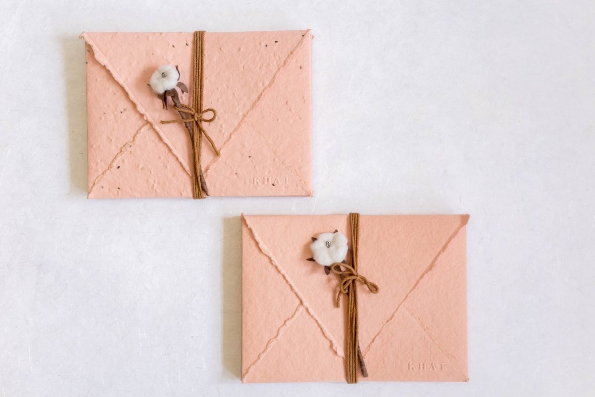 Let Your Words Bloom - Pale Pink - Plantable Card & Envelope – Greeting & Note Cards on Brown Living™. SKU: 172 - 2907 - 363 - SR0024. Img 1.