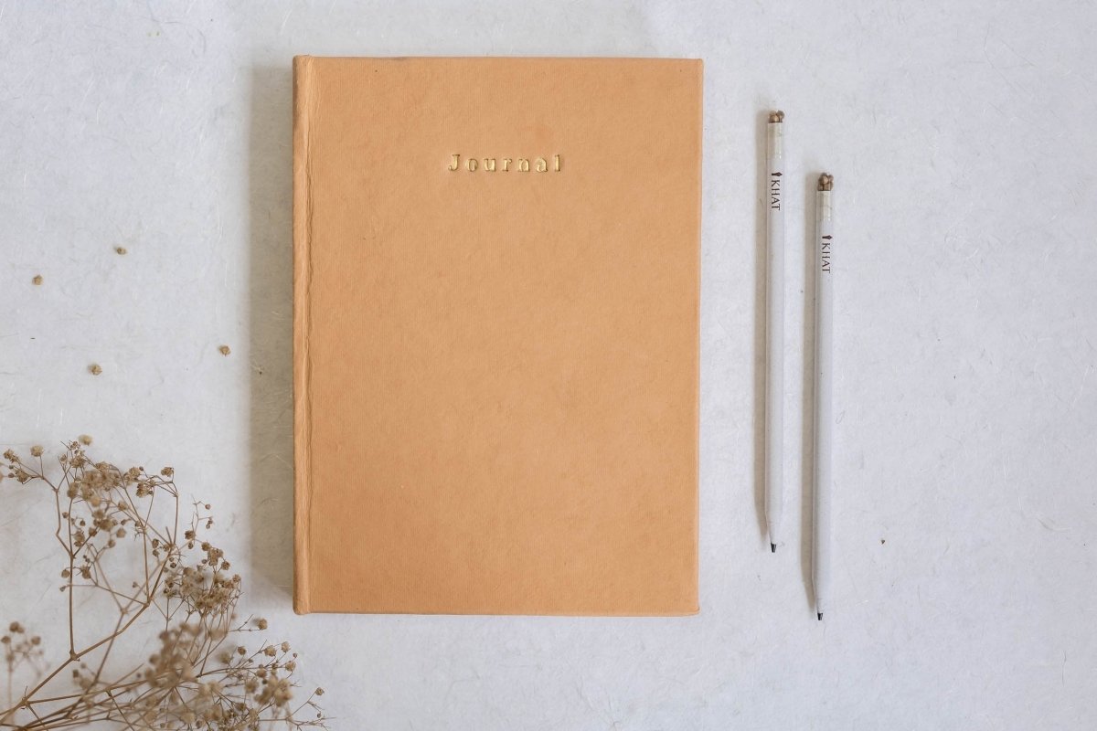 Let's Create Tangible Memories - Muddy Brown / Journal – Notebooks & Notepads on Brown Living™. SKU: SR0026. Img 1.