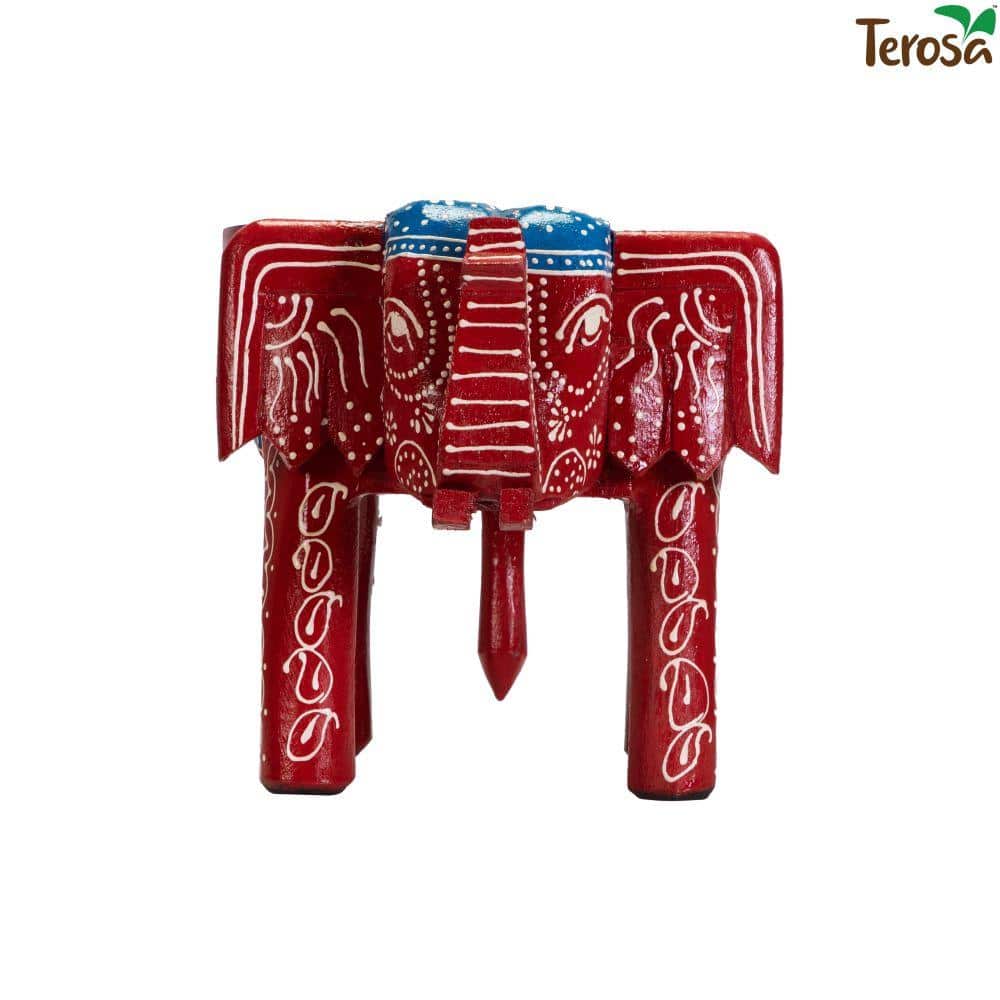 Li'l Elph Side Table or Stool - Hand - painted Furniture Decorative - Vibrant - Multicolour | Verified Sustainable by Brown Living™