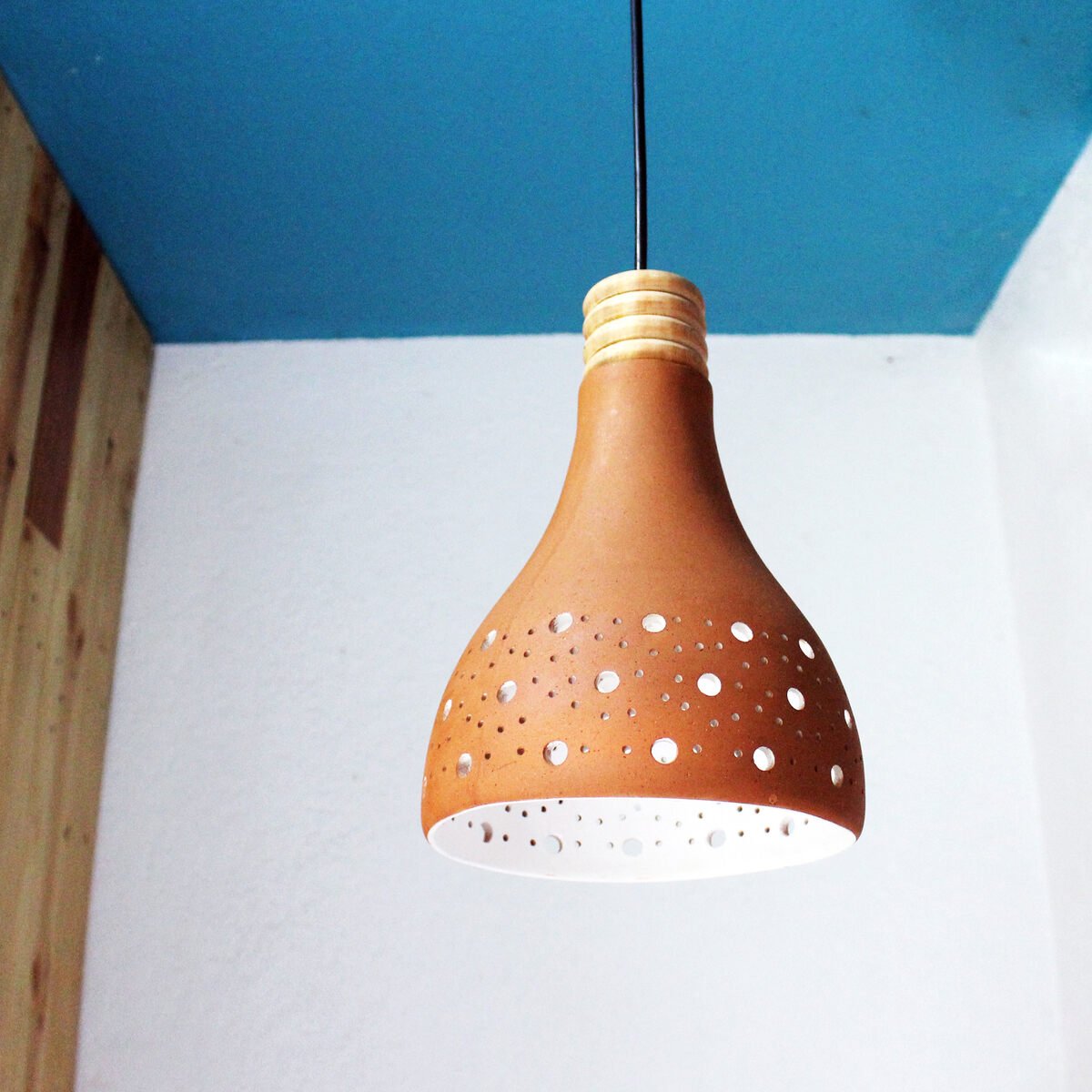 Linea Design HOLLO Xl1 Terracotta Ceiling Light | Verified Sustainable by Brown Living™