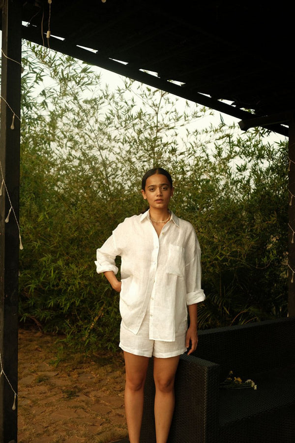 Buy Linen Safari Shorts | Shop Verified Sustainable Womens Shorts on Brown Living™